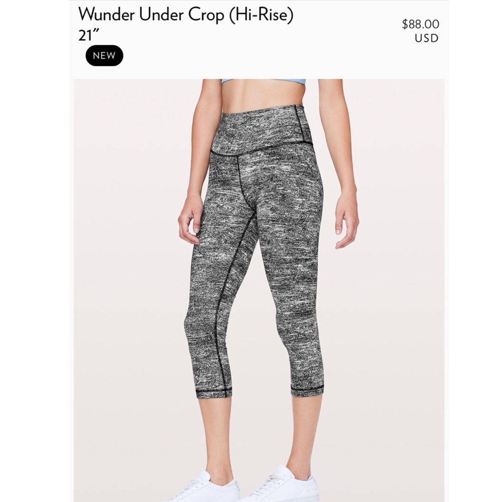 Lululemon Wunder Under Crop High Rise Leggings